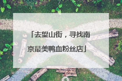 去望山街，寻找南京最美鸭血粉丝店