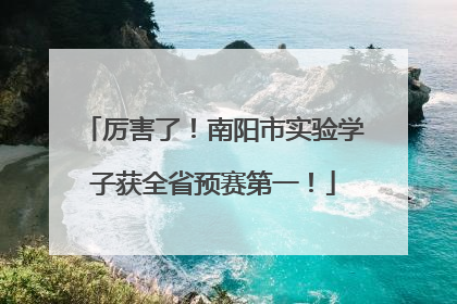 厉害了！南阳市实验学子获全省预赛第一！