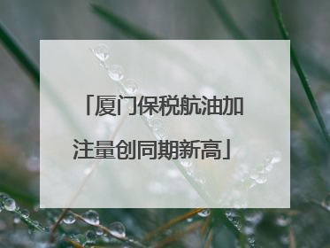 厦门保税航油加注量创同期新高