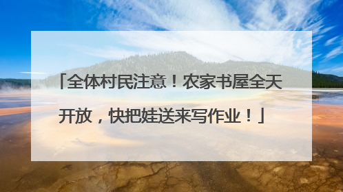 全体村民注意！农家书屋全天开放，快把娃送来写作业！