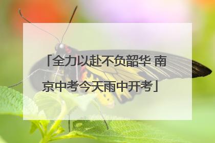 全力以赴不负韶华 南京中考今天雨中开考