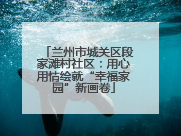 兰州市城关区段家滩村社区：用心用情绘就“幸福家园”新画卷