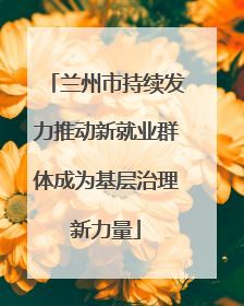 兰州市持续发力推动新就业群体成为基层治理新力量