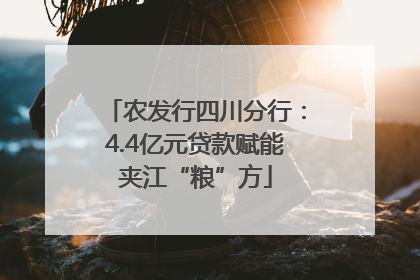 农发行四川分行：4.4亿元贷款赋能夹江“粮”方
