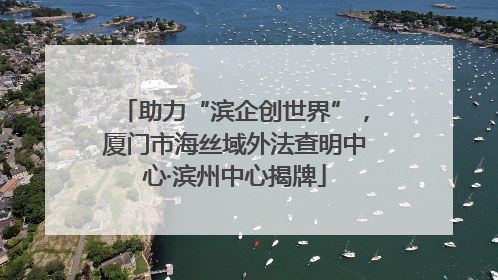 助力“滨企创世界”，厦门市海丝域外法查明中心·滨州中心揭牌