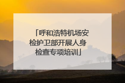 呼和浩特机场安检护卫部开展人身检查专项培训