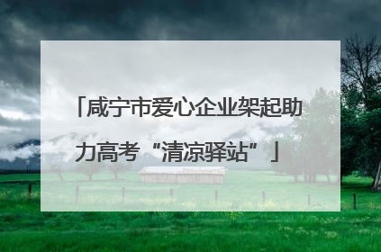 咸宁市爱心企业架起助力高考“清凉驿站”
