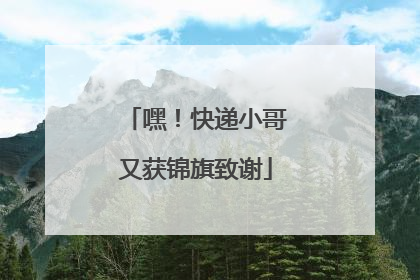 嘿！快递小哥又获锦旗致谢