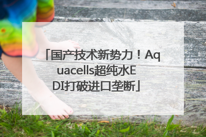 国产技术新势力！Aquacells超纯水EDI打破进口垄断