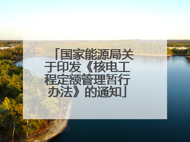 国家能源局关于印发《核电工程定额管理暂行办法》的通知