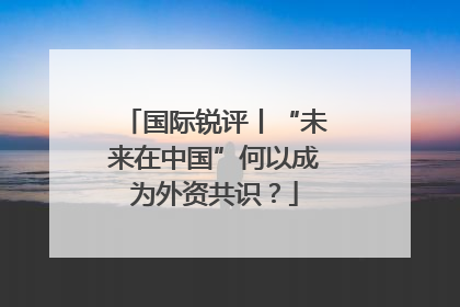 国际锐评丨“未来在中国”何以成为外资共识？