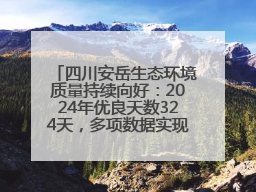 四川安岳生态环境质量持续向好：2024年优良天数324天，多项数据实现100%