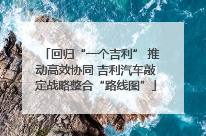 回归“一个吉利” 推动高效协同 吉利汽车敲定战略整合“路线图”