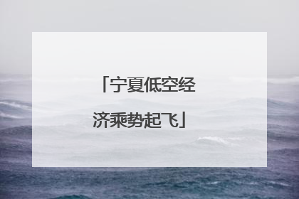 宁夏低空经济乘势起飞