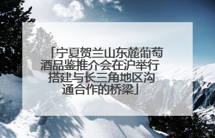 宁夏贺兰山东麓葡萄酒品鉴推介会在沪举行 搭建与长三角地区沟通合作的桥梁
