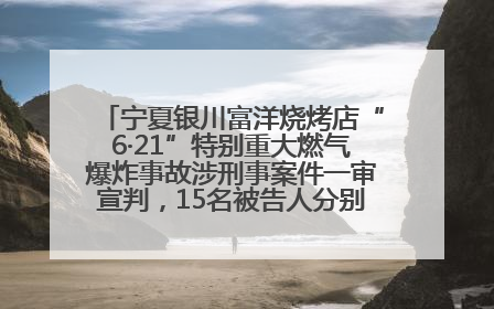 宁夏银川富洋烧烤店“6·21”特别重大燃气爆炸事故涉刑事案件一审宣判，15名被告人分别判刑六年至一年不等