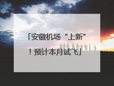 安徽机场“上新”！预计本月试飞