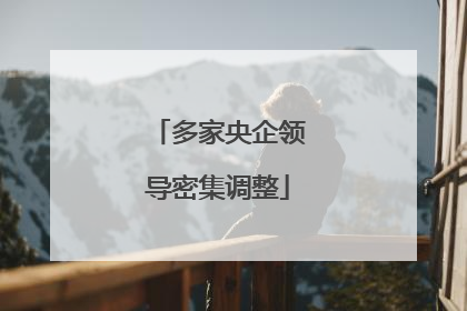 多家央企领导密集调整