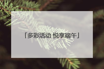 多彩活动 悦享端午