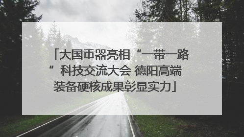 大国重器亮相“一带一路”科技交流大会 德阳高端装备硬核成果彰显实力