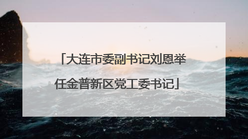 大连市委副书记刘恩举任金普新区党工委书记