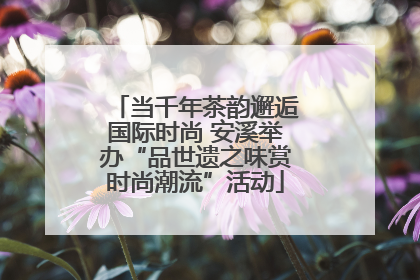 当千年茶韵邂逅国际时尚 安溪举办“品世遗之味赏时尚潮流”活动