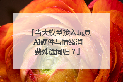 当大模型接入玩具 AI硬件与情绪消费殊途同归？