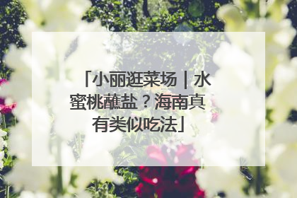 小丽逛菜场｜水蜜桃蘸盐？海南真有类似吃法