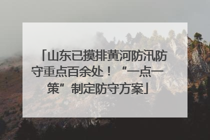 山东已摸排黄河防汛防守重点百余处！“一点一策”制定防守方案