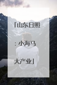 山东日照：小海马 大产业