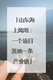 山东海上风电：一个项目落地一条产业链