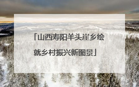 山西寿阳羊头崖乡绘就乡村振兴新图景