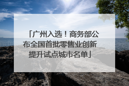 广州入选！商务部公布全国首批零售业创新提升试点城市名单
