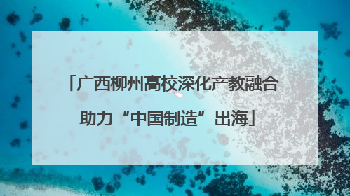 广西柳州高校深化产教融合 助力“中国制造”出海