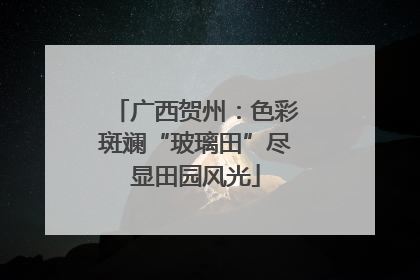 广西贺州：色彩斑斓“玻璃田”尽显田园风光
