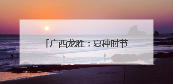 广西龙胜：夏种时节 梯田之上农耕忙