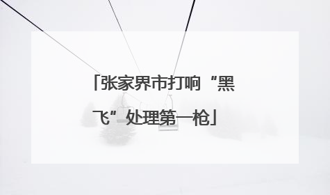 张家界市打响“黑飞”处理第一枪