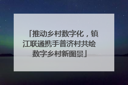 推动乡村数字化，镇江联通携手普济村共绘数字乡村新图景