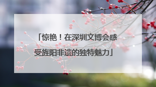 惊艳！在深圳文博会感受旌阳非遗的独特魅力
