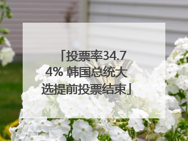 投票率34.74% 韩国总统大选提前投票结束