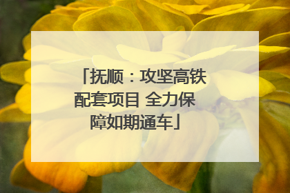 抚顺：攻坚高铁配套项目 全力保障如期通车