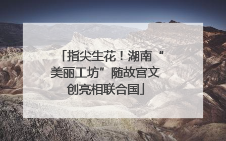 指尖生花！湖南“美丽工坊”随故宫文创亮相联合国