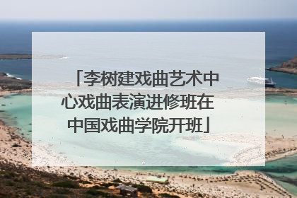 李树建戏曲艺术中心戏曲表演进修班在中国戏曲学院开班