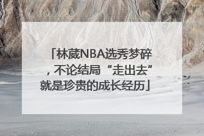 林葳NBA选秀梦碎，不论结局“走出去”就是珍贵的成长经历