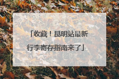 收藏！昆明站最新行李寄存指南来了
