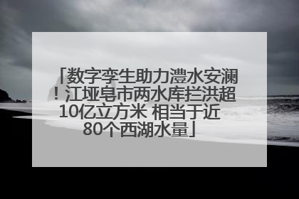 数字孪生助力澧水安澜！江垭皂市两水库拦洪超10亿立方米 相当于近80个西湖水量