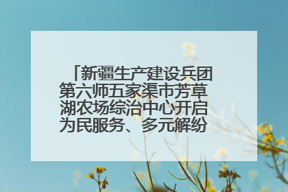 新疆生产建设兵团第六师五家渠市芳草湖农场综治中心开启为民服务、多元解纷“超市”新体验