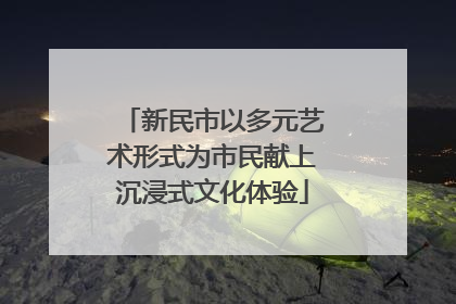 新民市以多元艺术形式为市民献上沉浸式文化体验