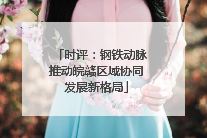 时评：钢铁动脉推动皖赣区域协同发展新格局