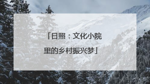 日照：文化小院里的乡村振兴梦